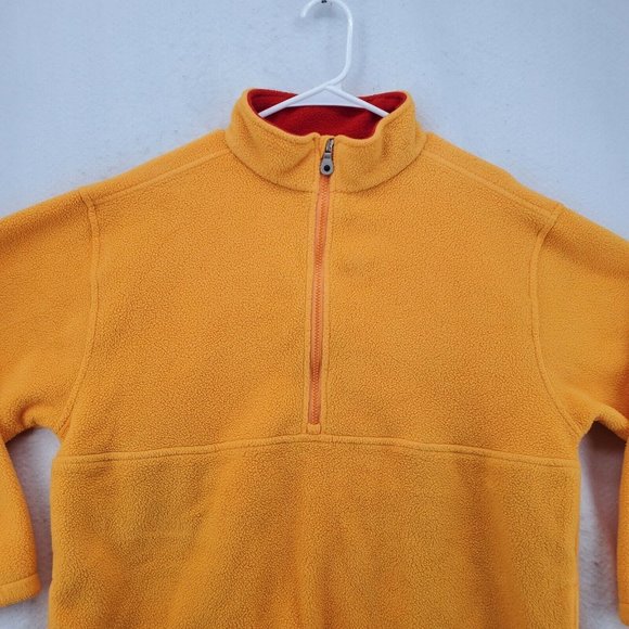 Lands End Sweater Men's Long Sleeve 1/4 Zip Polartec Pullover Yellow Extra Large - Picture 6 of 12